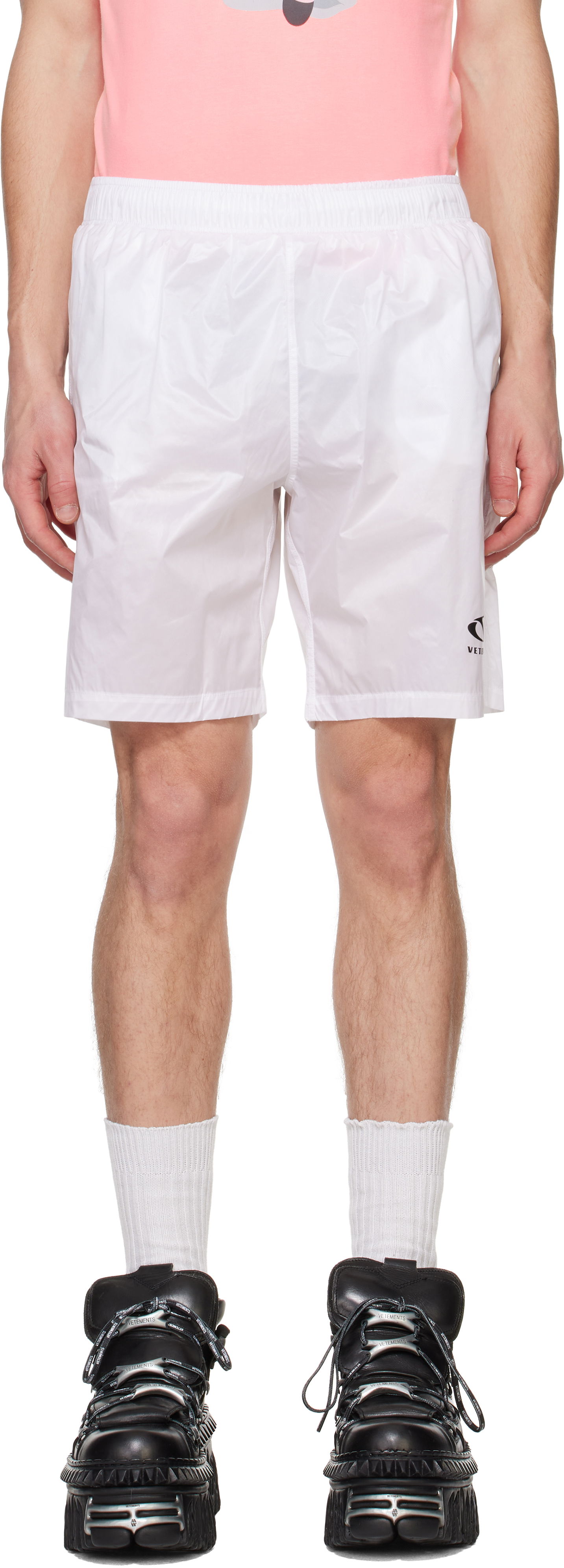 Shorts VETEMENTS Vetements Oval Logo Swim Shorts Vit | MA66SW100W, 0
