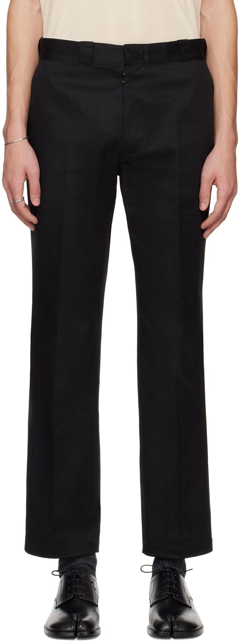 Byxor Maison Margiela Maison Margiela Gabardine Trousers Svart | S50KA0661 S54042
