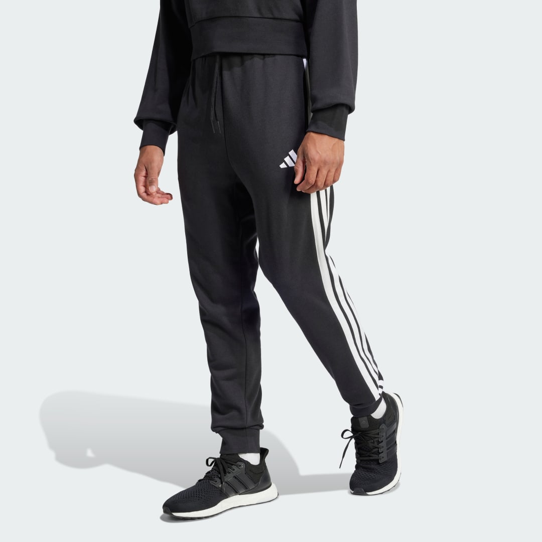 Träningsbyxor adidas Performance 3-Stripes French Terry Joggers Svart | JD1881, 0