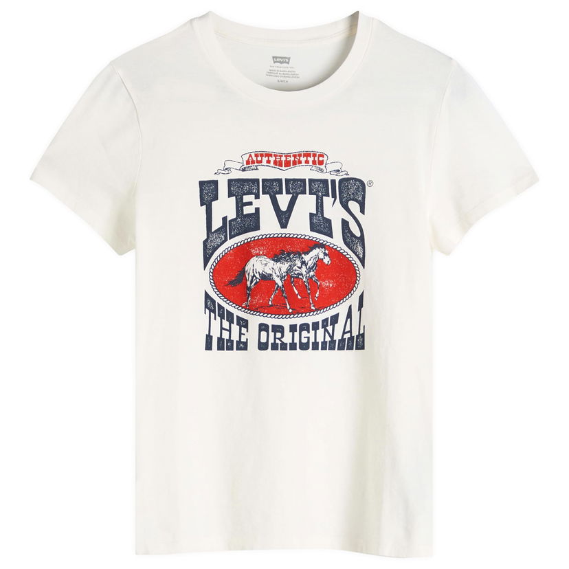T-shirt Levi's Perfect Graphic T-Shirt Horse Poster Vit | 17369-3022