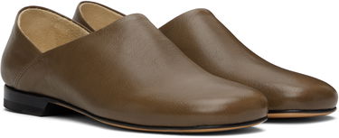 Sneakers och skor LEMAIRE LEMAIRE Leather Slippers Grön | FO0144 LL0043, 3