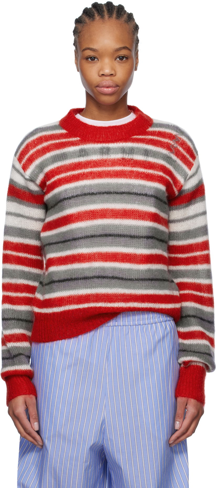 Sweater Marni Marni Striped Mohair Sweater Flerfärgad | GCMD0573Q0 UFU178