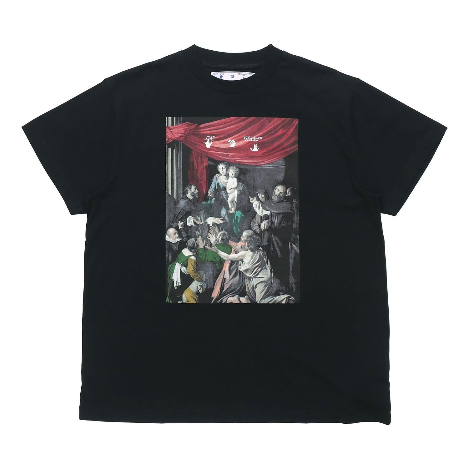 T-shirt Off-White Off-White Caravaggio Painting Loose Fit T-Shirt Svart | OMAA038E20JER0051010, 0