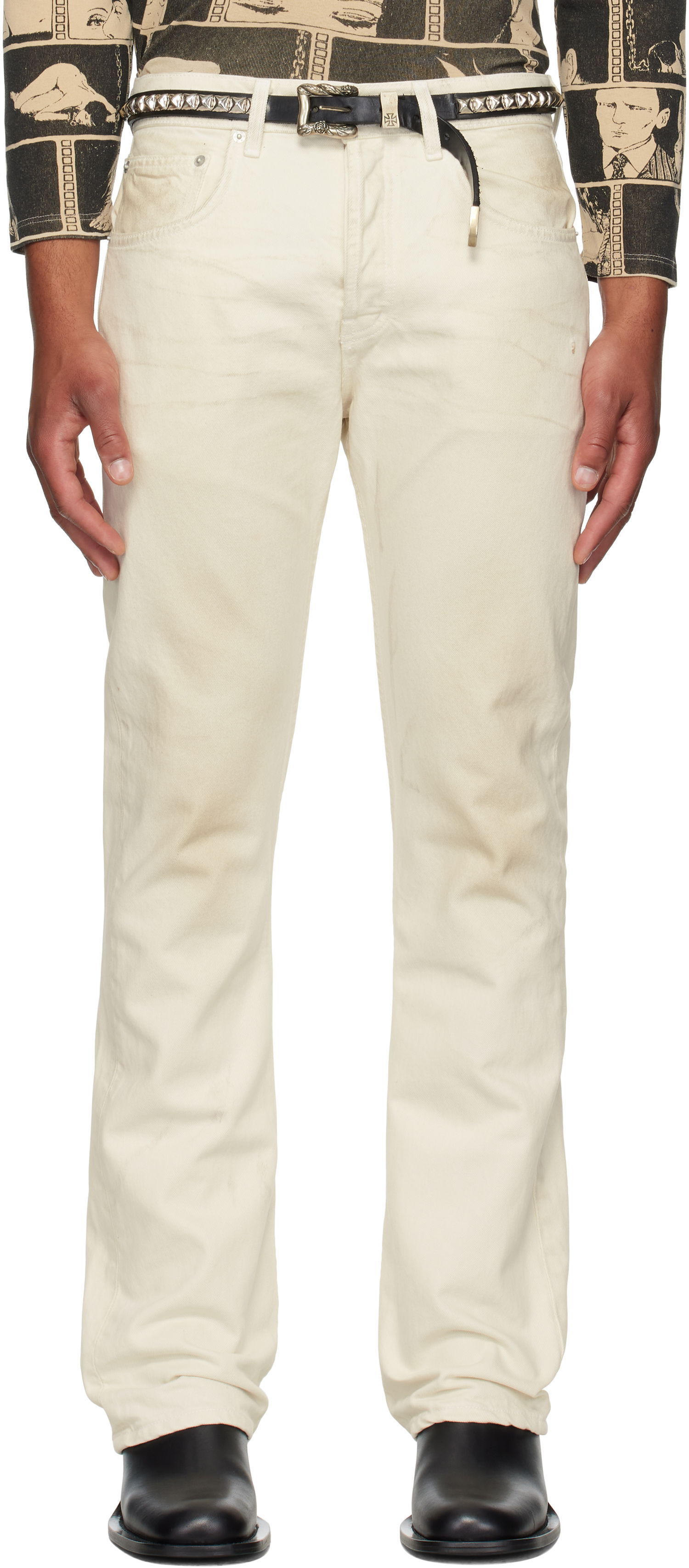 Jeans Enfants Riches Déprimés Enfants Riches Déprimés Classic Flare Leg Jeans Vit | 050-401, 0