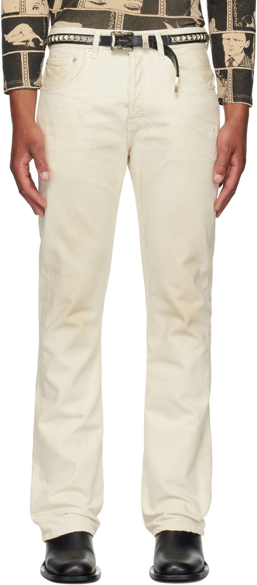 Jeans Enfants Riches Déprimés Enfants Riches Déprimés Classic Flare Leg Jeans Vit | 050-401