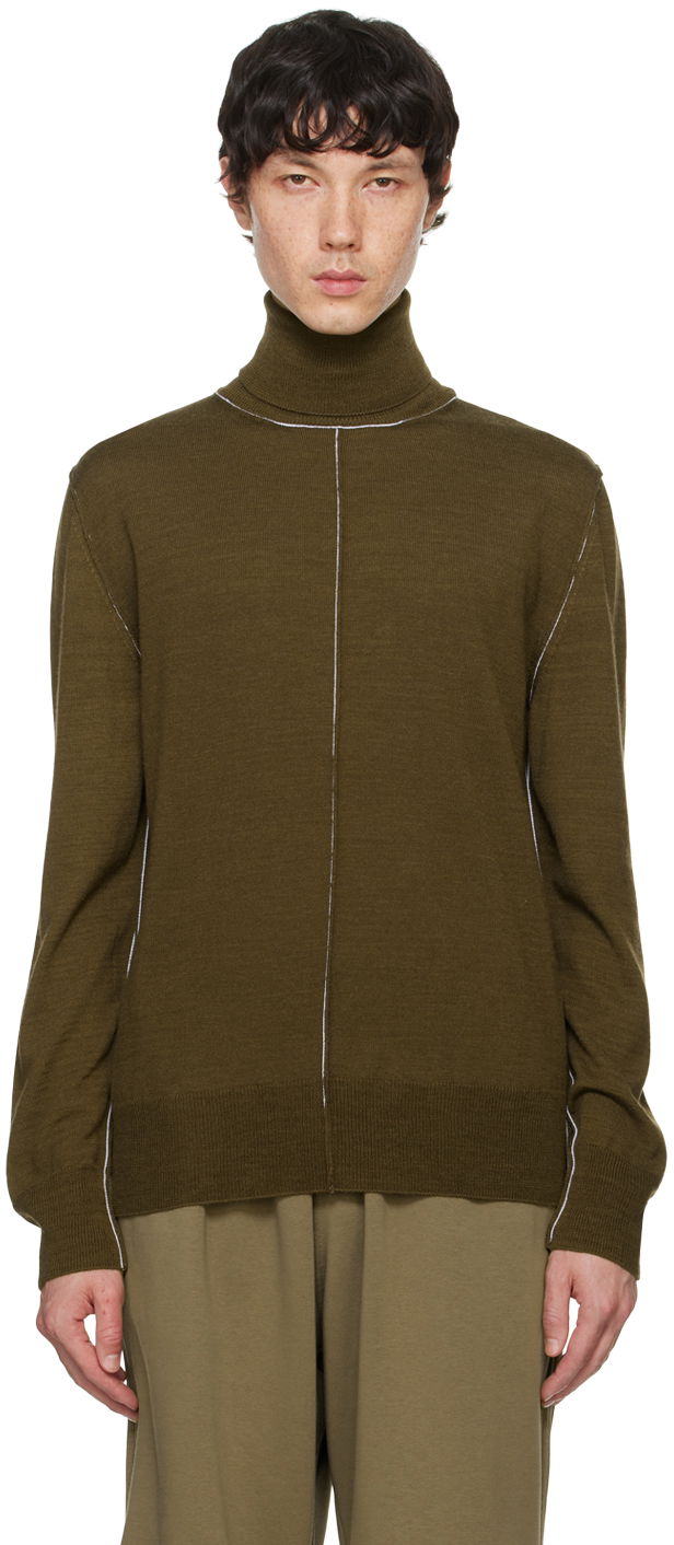 Sweater Maison Margiela MM6 Green Wool Turtleneck Grön | SH0HA0002 M13037, 0