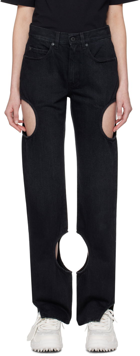Jeans Off-White Black Meteor Jeans Svart | OWYA058C99DEN0021000