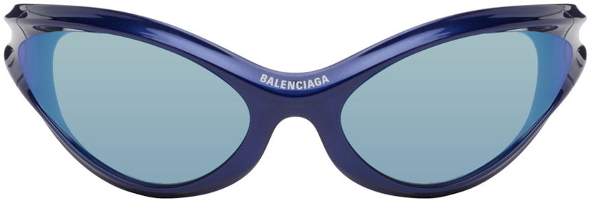 Solglasögon Balenciaga Dynamo Round Sunglasses Blå | BB0317S-004