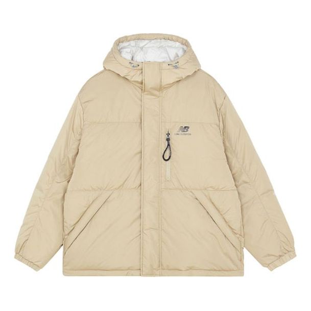 Pufferjacka New Balance Warm Down Jacket Beige | AMJ13333-HNA