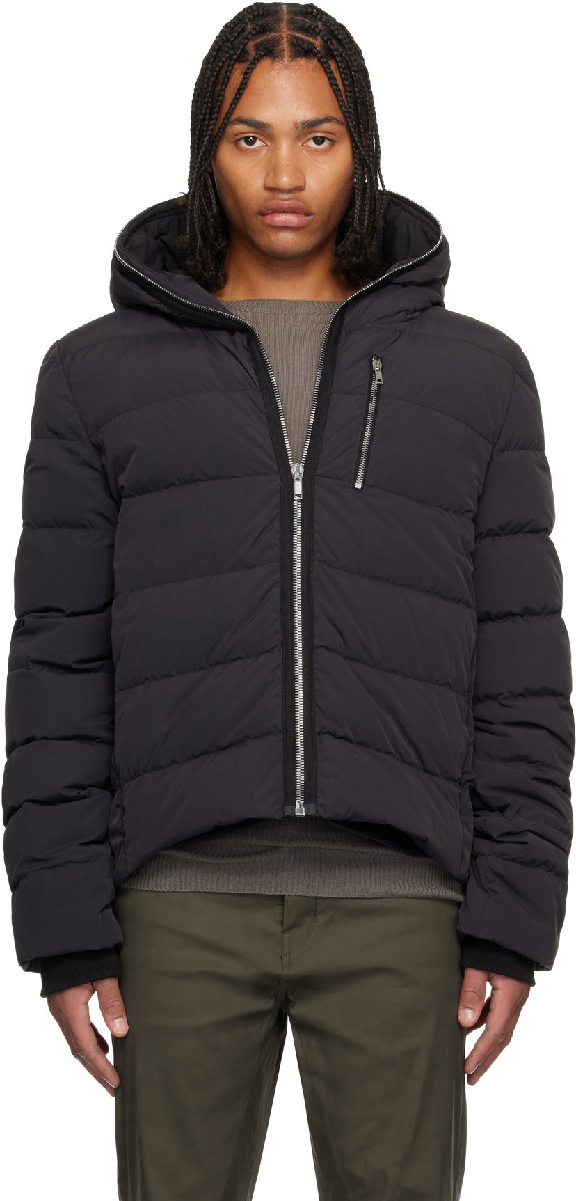 Pufferjacka Rick Owens Concordians Quilted Down Jacket Svart | RU02E1722 MTD1