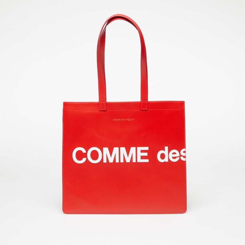 Tygpåse Comme des Garçons Huge Logo Tote Bag Red Universal Röd | SA9001HL Red