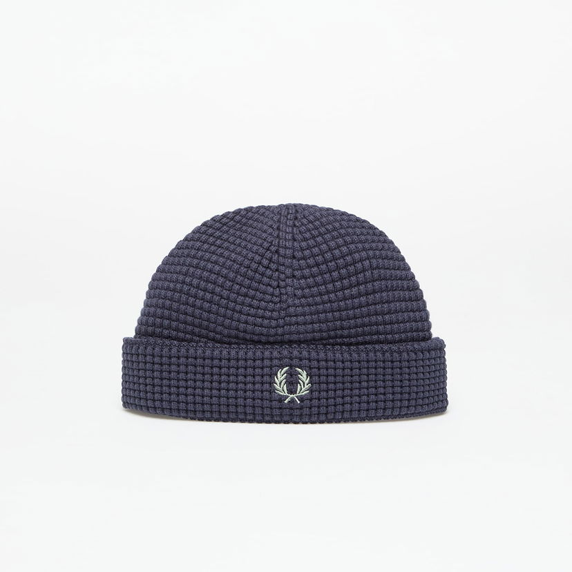 Mössa Fred Perry Fred Perry Waffle Beanie Mörkblå | C1137 738