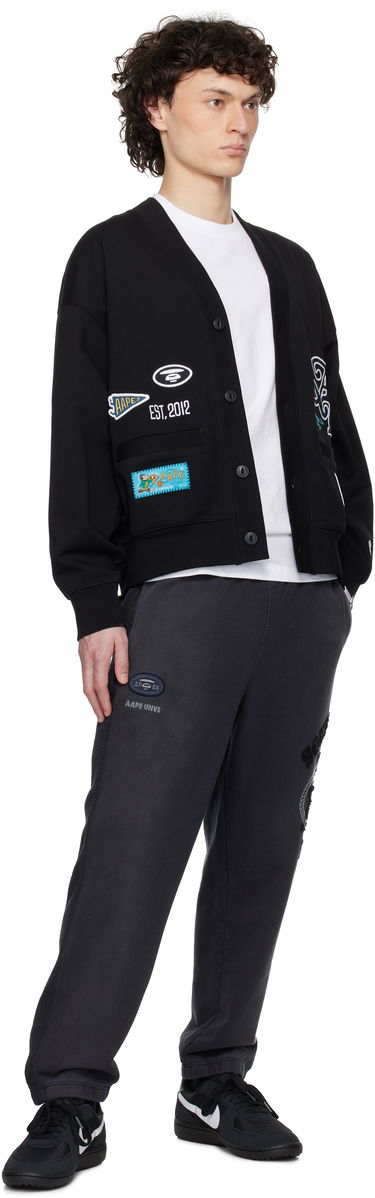 Sweater AAPE by A Bathing Ape AAPE by A Bathing Ape Main Cardigan Svart | AAPSWMC324XXNBKX, 3