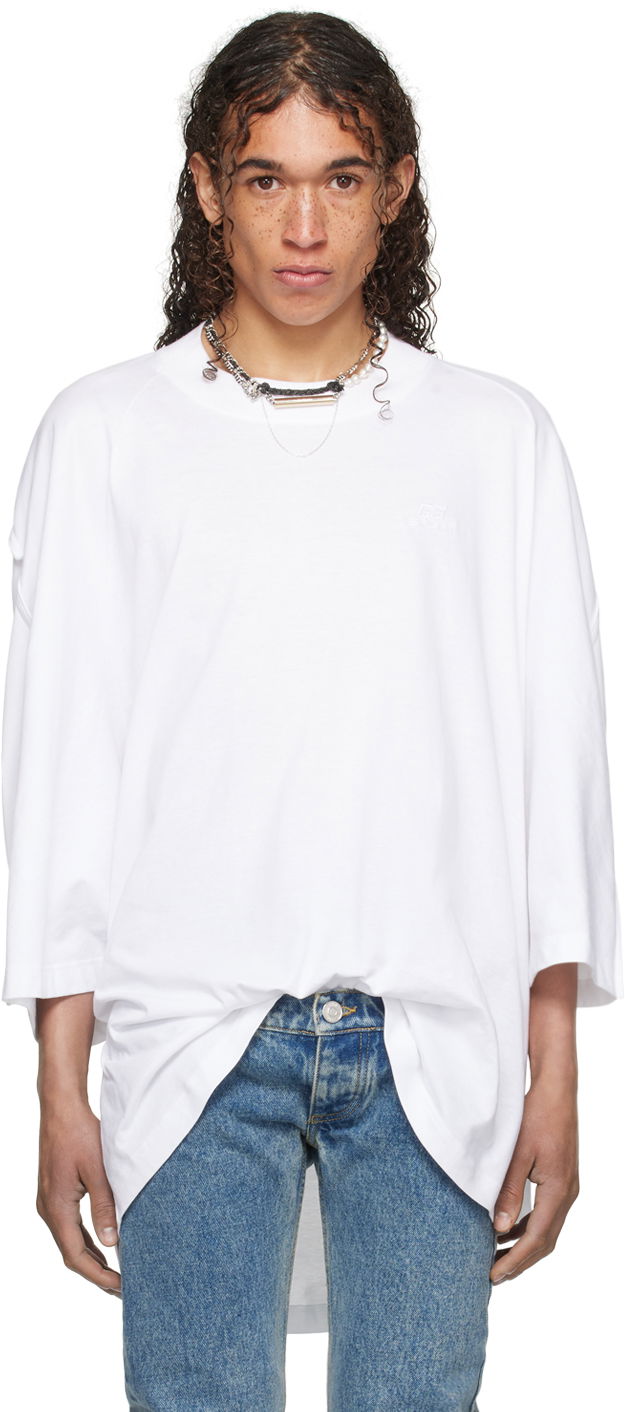 T-shirt Jean Paul Gaultier Jean Paul Gaultier Shayne Oliver Edition Oversized T-Shirt Vit | 24/27-U-TS068B-J063-01