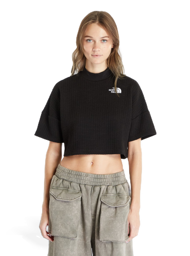 Crop top The North Face Mhysa Short Sleeve Top TNF Black Svart | NF0A853XJK31