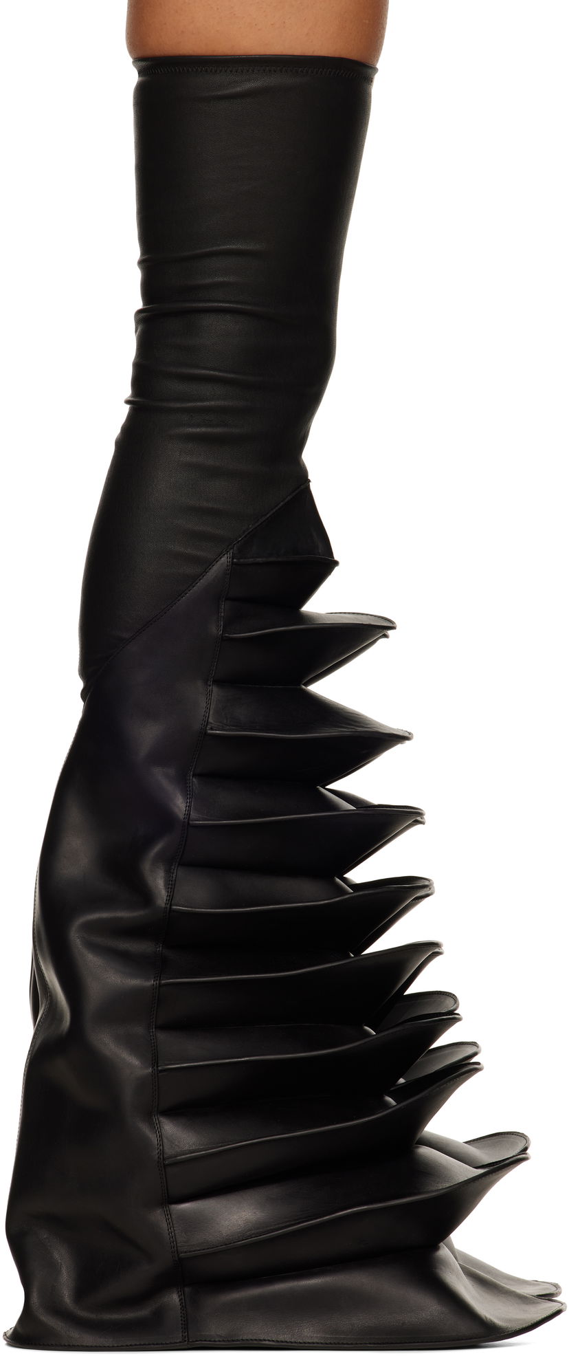 Byxor och jeans Rick Owens Rick Owens Porterville Rhino Cargoflares Tall Boots Svart | RO02D3825 LSLGE