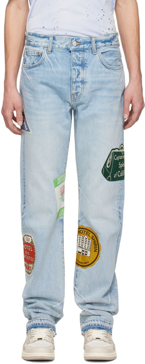 Jeans AMIRI AMIRI Travel Patch Jeans Blå | AMDNGG1001