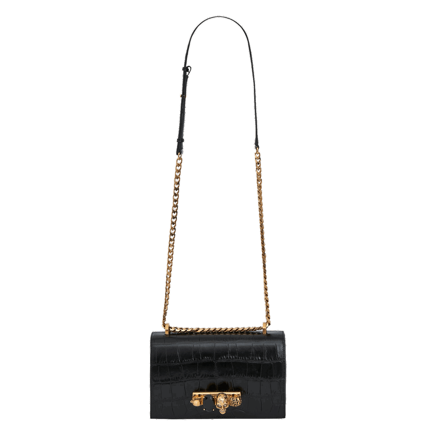 Handväska Alexander McQueen Alexander McQueen Jewelled Satchel Svart | 5541281HB0T1001, 0
