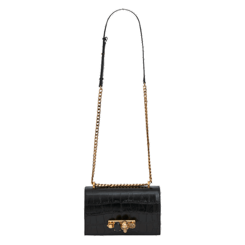 Handväska Alexander McQueen Alexander McQueen Jewelled Satchel Svart | 5541281HB0T1001