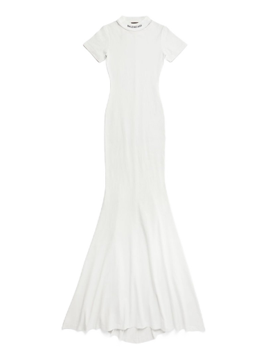 Klä Balenciaga T-Shirt Maxi Dress Vit | 744730TOVR99012