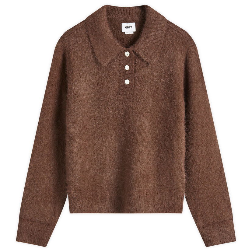 Sweater OBEY Esme Polo Sweater Brun | 251000121