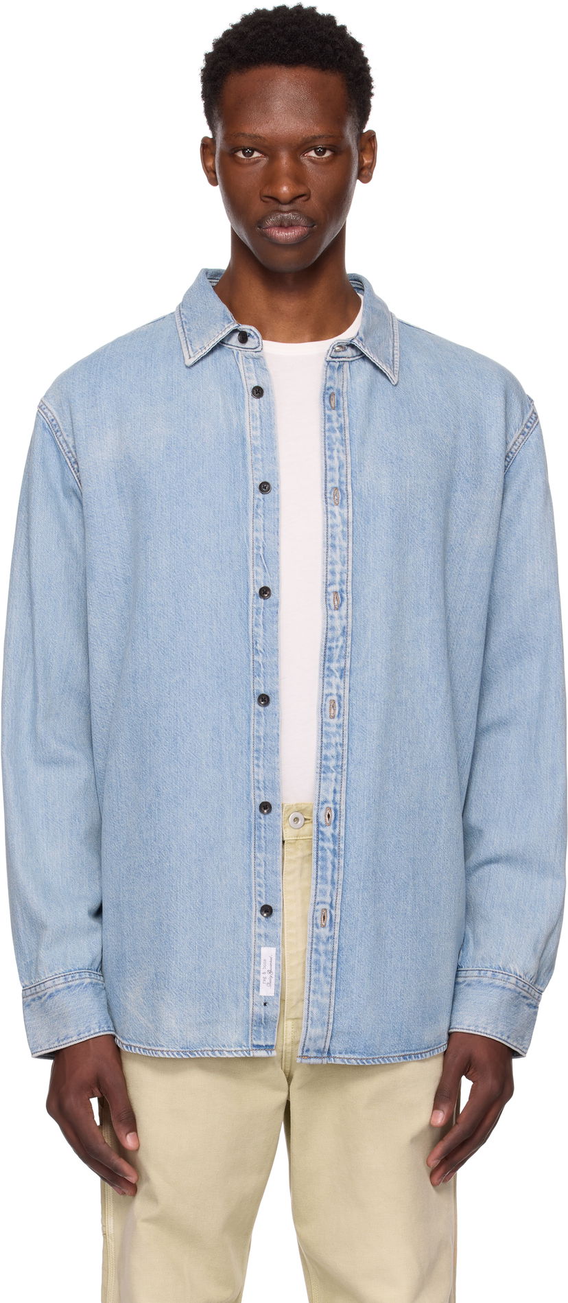 Skjorta rag & bone Rag & Bone Finch Denim Shirt Blå | MED25PA016FWSU