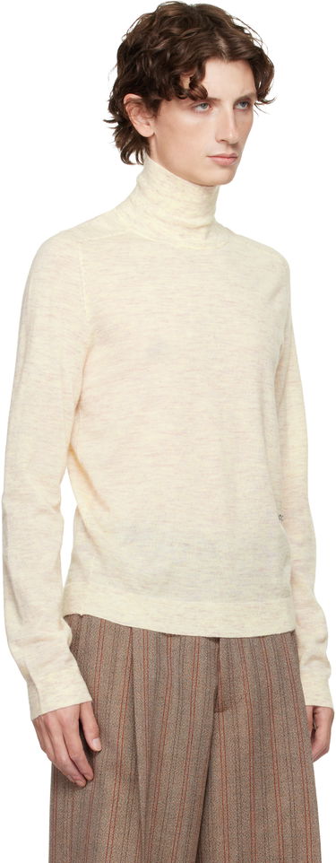 Sweater JW Anderson JW Anderson Logo Turtleneck Beige | KW1436-YN0444, 1