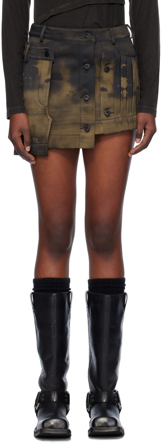 Kjol Feng Chen Wang Feng Chen Wang Gradient Printed Cargo Miniskirt Brun | FWF18SK10