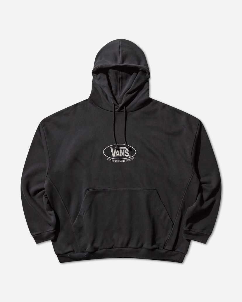 Sweatshirt Vans Act of Disagreement Oval Logo Hoodie Svart | VN000RPZEMQ1