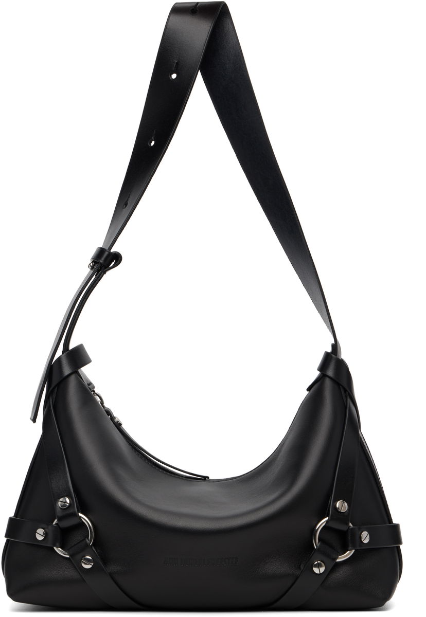 Axelväska Ann Demeulemeester Ann Demeulemeester Tamar Small Leather Shoulder Bag Svart | 2520-W-SB55-LT176-099