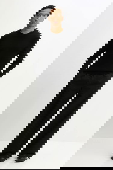 Sweater C.P. Company Crew Neck Wool Blend Sweater Svart | 19CMKN200A006595A, 4