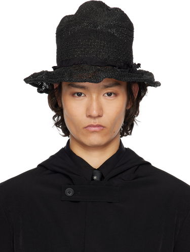 Hatt Yohji Yamamoto Yohji Yamamoto Paper PE Mountain Hat Svart | HP-H03-960, 0