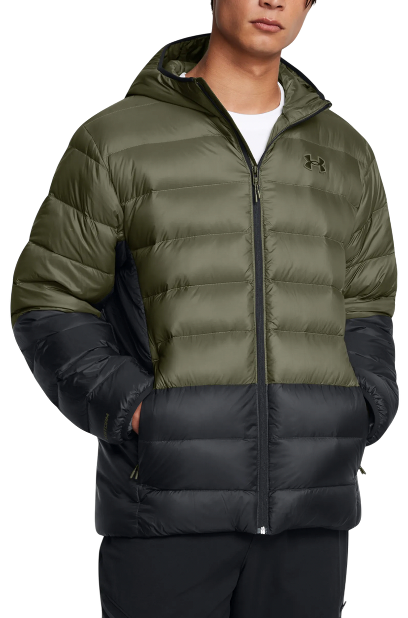 Pufferjacka Under Armour Under Armour Legend Down Hooded Jacket Grön | 1385837-390