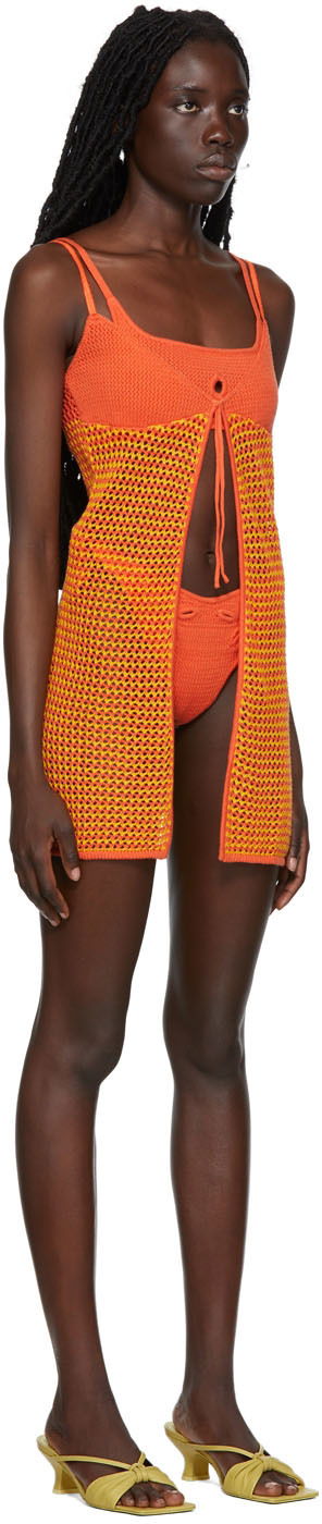 Badkläder GUIZIO Guizio Crochet Camisole Mini Dress Orange | TCC 1, 1