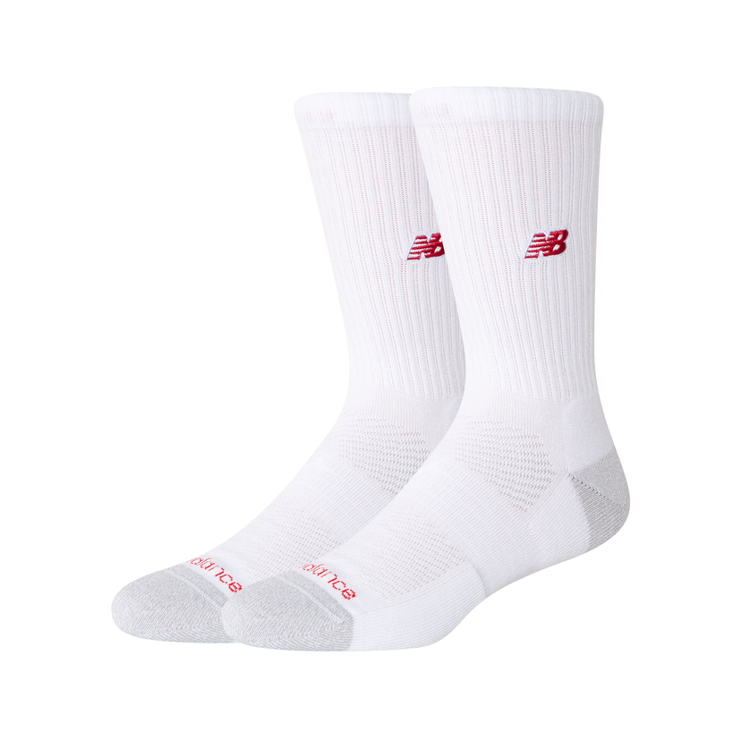 Strumpor New Balance Performance Crew Socks Vit | NBLAS25302WT