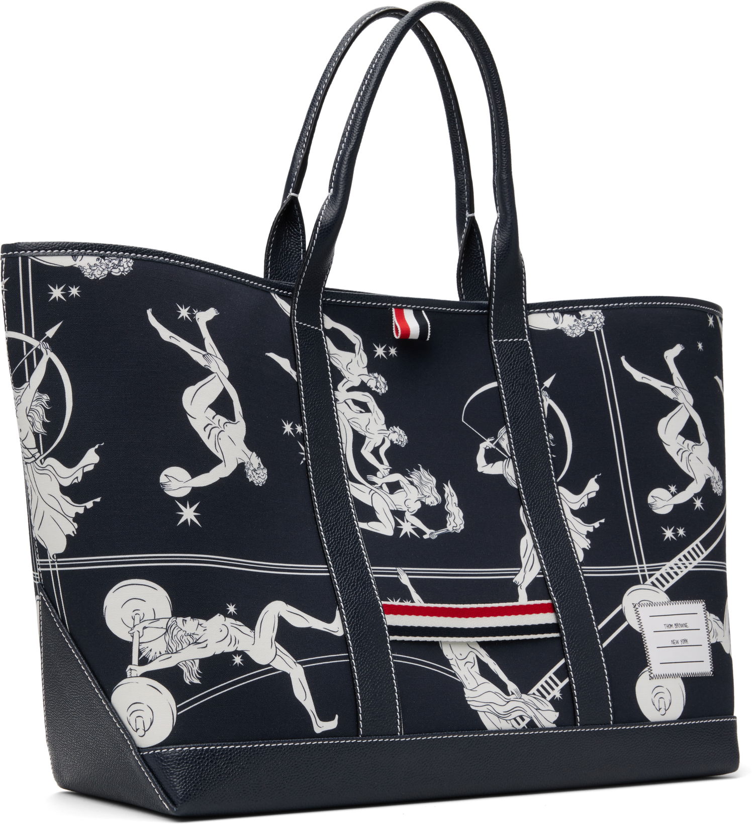 Tygpåse Thom Browne Thom Browne Olympic Constellation Medium Tool Tote Mörkblå | MAG389A-F0891, 1