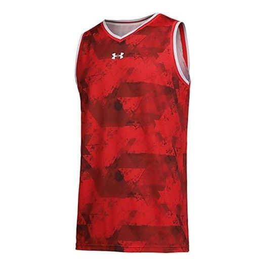 Linne Under Armour Printed Basketball Jersey Röd | 21500108-600