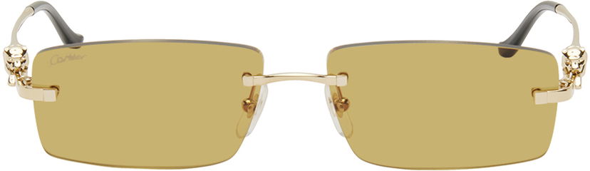 Smycke Cartier 'Panthère' Sunglasses Beige | CT0430S