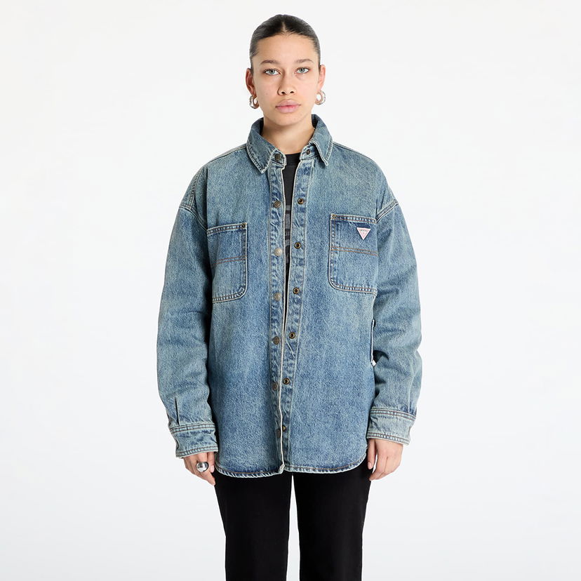 Skjorta GUESS Guess Originals Carpenter Oversize Denim Shirt Blå | W5RG67D4XY0-GOVV