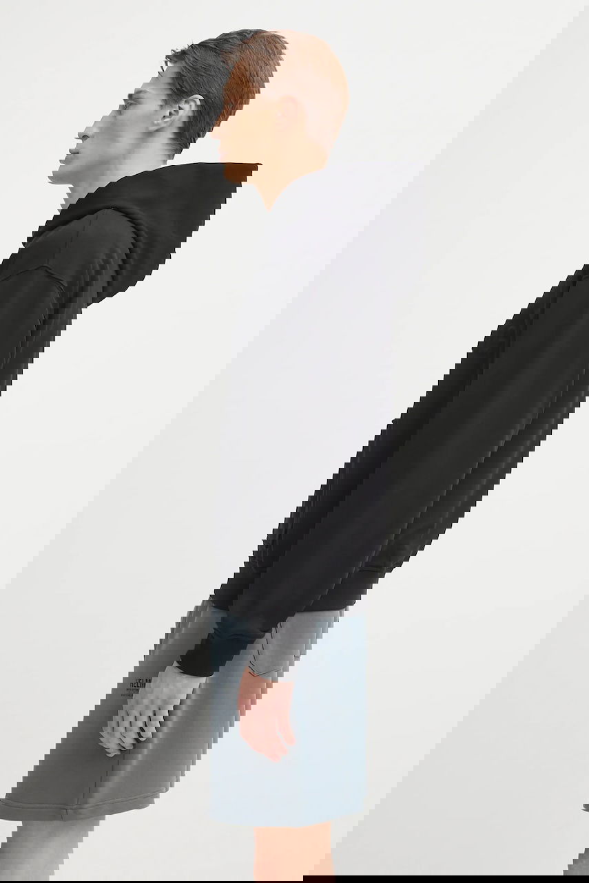 Sweatshirt Helmut Lang Helmut Lang Cotton Hooded Embossed Logo Hoodie Svart | P04HM504, 1