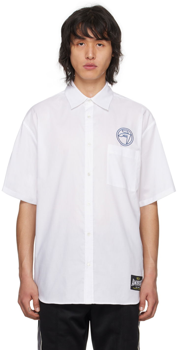 Skjorta Ambush Circle Amblem Shirt Vit | BMGG001S24FAB0010145