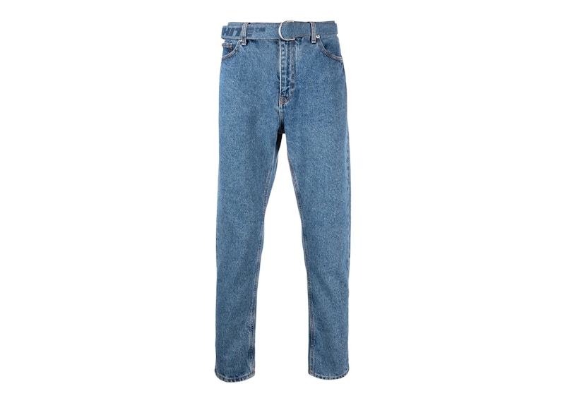 Jeans Off-White Belted Denim Jeans Blå | OMYA142C99DEN0024949