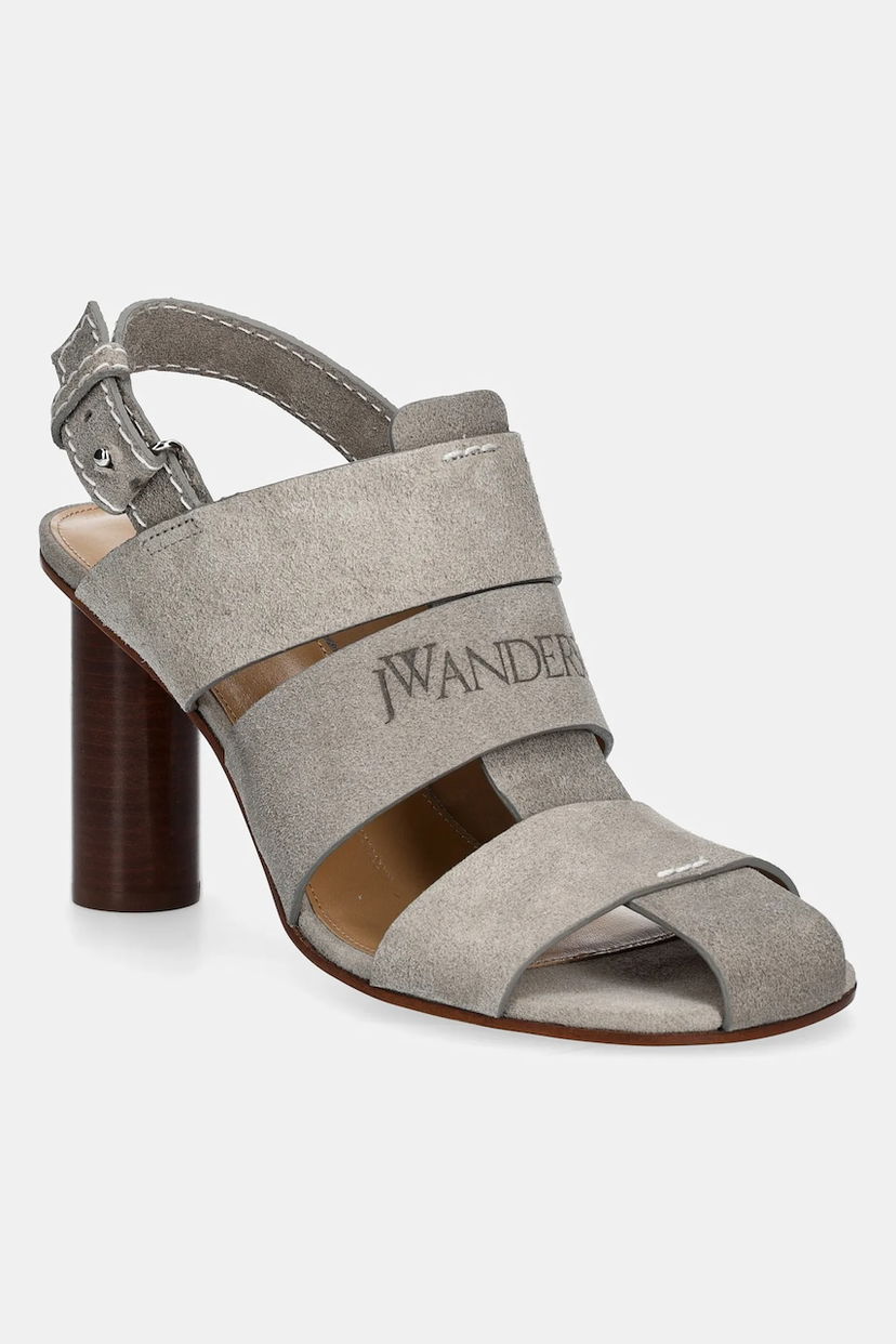 Sneakers och skor JW Anderson JW Anderson Suede Heeled Sandals Grå | SN0097.LA0359.929