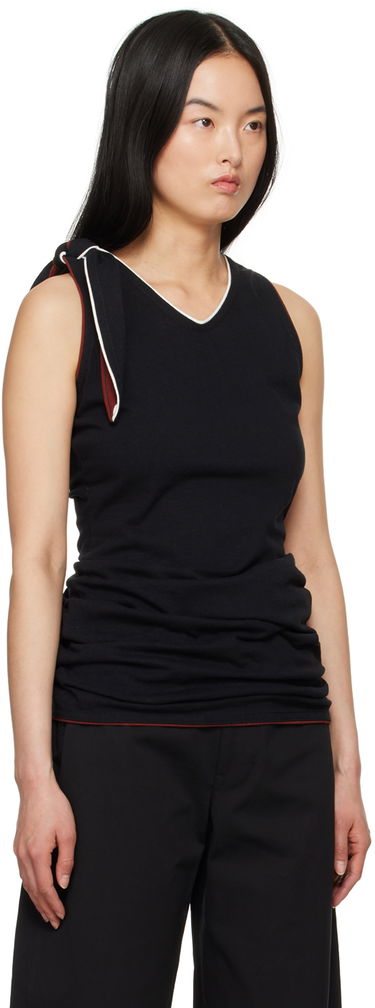 Linne LEMAIRE Bindings Tank Top Svart | TO1169 LJ1010, 3