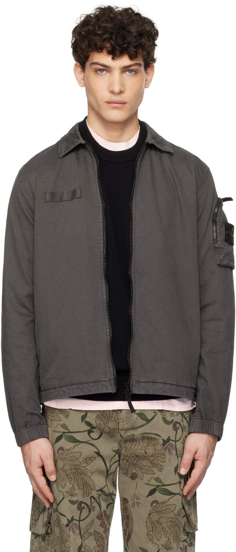 Jacka Stone Island Stone Island Organic Broken Twill 'OLD' Jacket Grå | K1S15 1200003 S0004