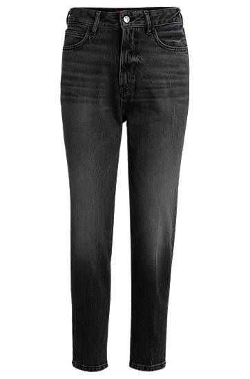 Jeans BOSS Mom Fit Comfort Stretch Jeans Svart | 50519927