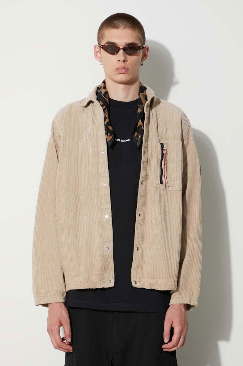 Skjorta Aries Corduroy Overshirt Beige | FUAR40600