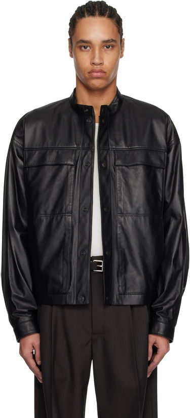 Jacka LEMAIRE Lemaire Soft Boxy Leather Jacket Svart | OW1136 LL0094, 0