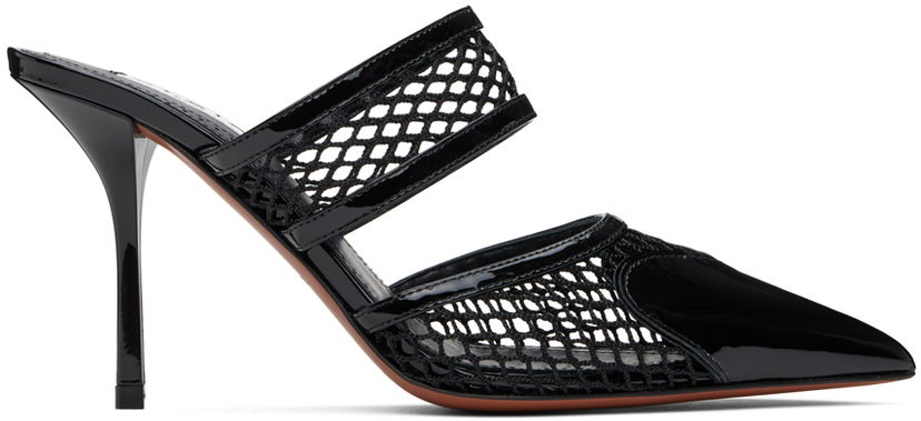 Sneakers och skor Alaïa 'Le Coeur' Fishnet Pointed Toe Mules Svart | AA3M053CK204