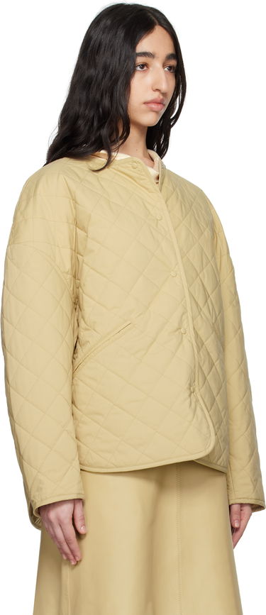 Pufferjacka TOTEME TOTEME Quilted Snap Button Jacket Beige | 242-WRO1116-FB0157, 1